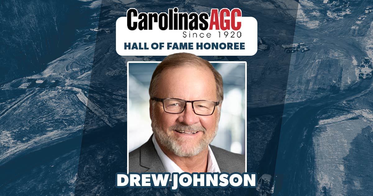 Carolinas AGC Hall of Fame Honoree, Drew Johnson