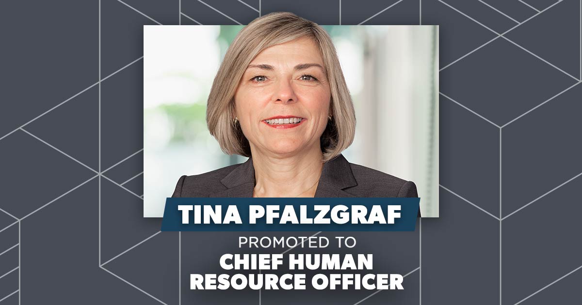 Tina Pfalzgraf Promoted to Chief Human Resource Officer graphic